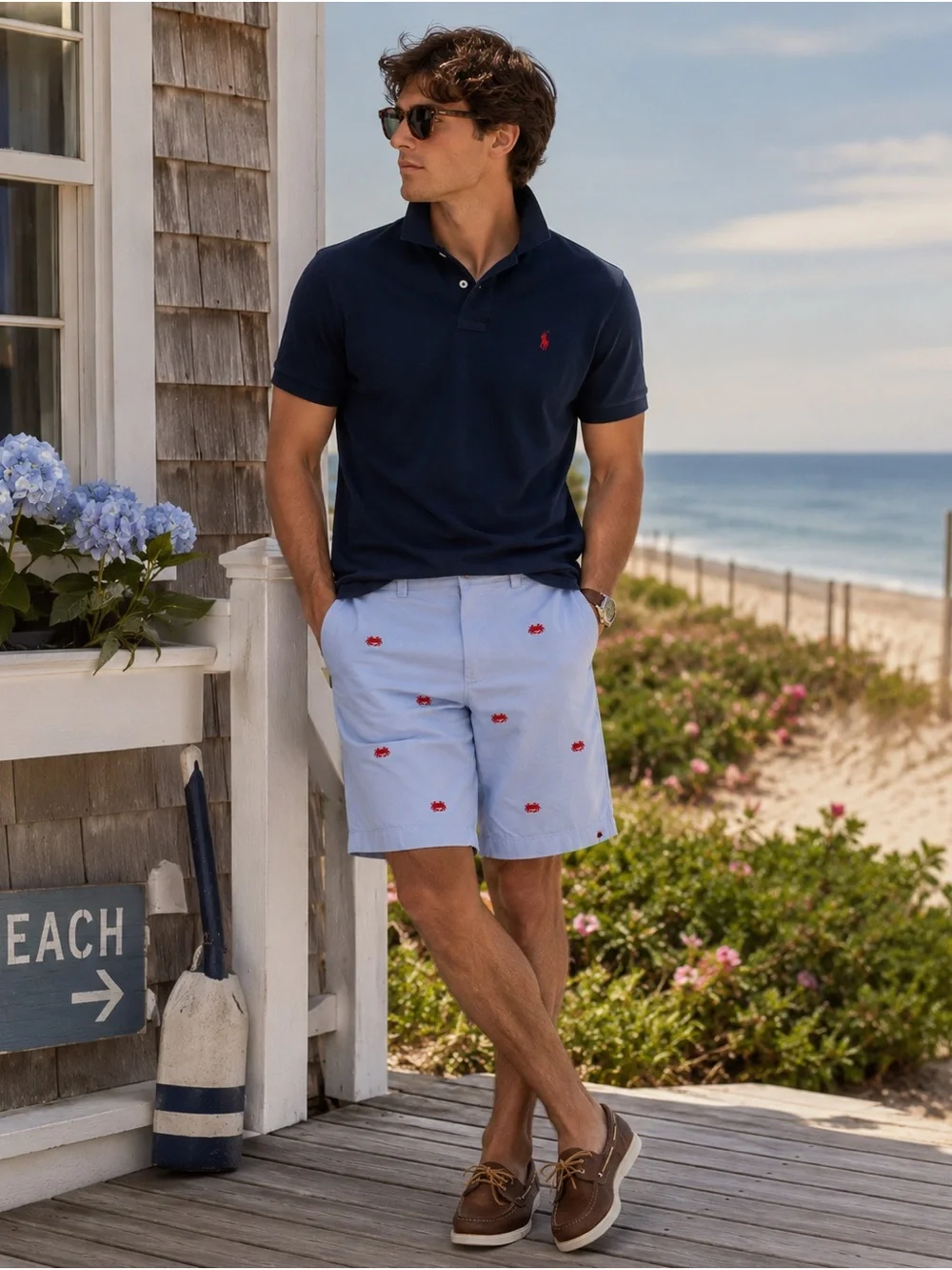 J. Crew Light Blue Sunwashed Oxford Waistband Shorts